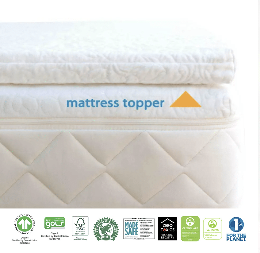 Happsy GOTS Certified Organic Latex Topper